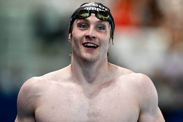 2026 European Aquatics Championships, Centre Aquatique Olympique, Paris 12 8 2026 Men™s 200m Breaststroke Semi-Final Ireland™s Jack Kelly after the race Jack Kelly after the race 12 8 2026  Copyright: xx 20260812_AMas_MA79671