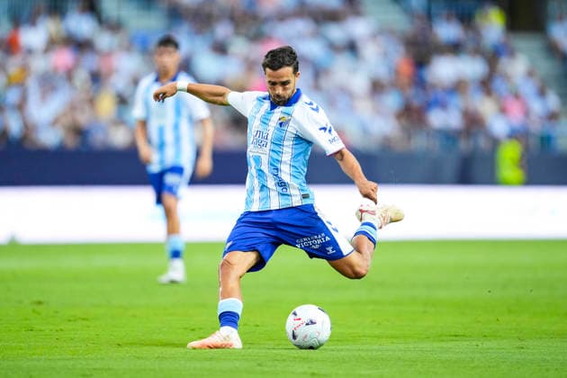 August 12, 2026, Malaga, Malaga, Spain: Dani Lorenzo of Malaga CF in action during the 36th edition of the Costa del Sol Trophy football match played between Malaga CF and Fulham FC at La Rosaleda stadium on August 12, 2026, in Malaga, Spain. Malaga Spain - ZUMAa181 20260812_zaa_a181_223 Copyright: xJoaquinxCorcherox