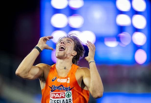 BIRMINGHAM - Jonas Phijffers during the 400 meters in the decathlon on the third day of the European Athletics Championships. IRIS VAN DEN BROEK ANP xVIxANPxSportx xxANPxIVx 565345167 originalFilename: 565345167.jpg