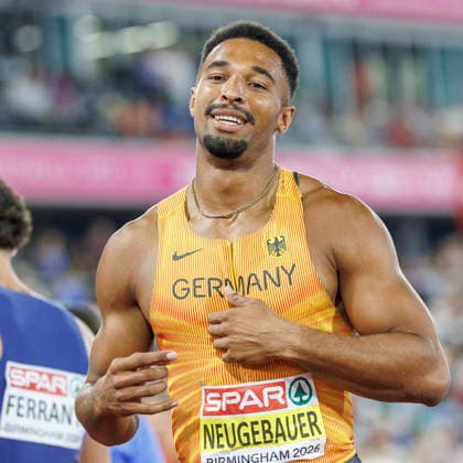 BIRMINGHAM, GREAT BRITAIN - AUGUST 12, 2026: Leo NEUGEBAUER (GER Germany) after the 400m during the European Athletics Championships at Alexander Stadium on August 12, 2026 in Birmingham, Great Britain. Great Britain Copyright: xAxelxKohringx