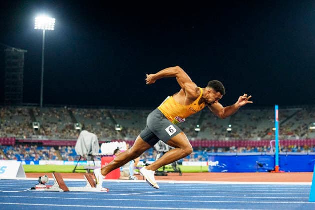 BIRMINGHAM, GREAT BRITAIN - AUGUST 12, 2026 : Leo NEUGEBAUER (GER Germany) competing in the 400m in the decathlon during the European Athletics Championships at Alexander Stadium on August 12, 2026 in Birmingham, Great Britain. Great Britain Copyright: xLeahxKohringx