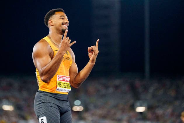 BIRMINGHAM, GREAT BRITAIN - AUGUST 12, 2026 : Leo NEUGEBAUER (GER Germany) competing in the 400m in the decathlon during the European Athletics Championships at Alexander Stadium on August 12, 2026 in Birmingham, Great Britain. Great Britain Copyright: xLeahxKohringx