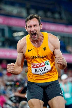 BIRMINGHAM, GREAT BRITAIN - AUGUST 12, 2026 : Niklas KAUL (GER Germany) after competing in the 400m in the decathlon during the European Athletics Championships at Alexander Stadium on August 12, 2026 in Birmingham, Great Britain. Great Britain Copyright: xLeahxKohringx