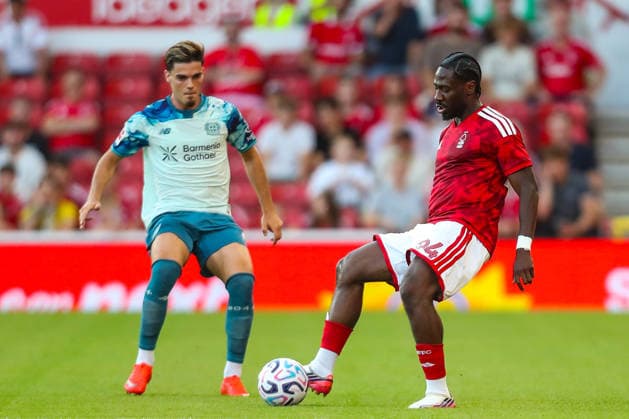 Nottingham Forest v Bayer Leverkusen, Pre-Season Friendly Ola Aina Of Nottingham Forest in action during the Nottingham Forest v Bayer Leverkusen Pre-Season Friendly match at the City Ground, West Bridgford, England on 12 August 2026 Credit: Lee Keuneke Every Second Media Editorial use only. All images are copyright Every Second Media Limited. No images may be reproduced without prior permission. Copyright: xIMAGO EveryxSecondxMediax ESM-2087-0042 LeexKeunekex xEveryxSecondxMediax