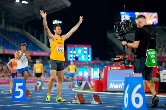 BIRMINGHAM, GREAT BRITAIN - AUGUST 12, 2026 : Niklas KAUL (GER Germany) competing in the 400m in the decathlon during the European Athletics Championships at Alexander Stadium on August 12, 2026 in Birmingham, Great Britain. Great Britain Copyright: xLeahxKohringx