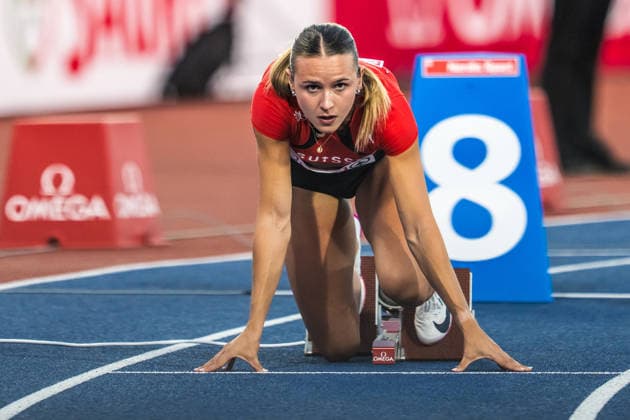 European Athletics Championships; Birmingham, 12.08.2026 BIRMINGHAM, UNITED KINGDOM - AUGUST 12: Leonie Pointet (Switzerland) before the semi final of the womens 200 m on August 12, 2026 in Birmingham, United Kingdom. *** European Athletics Championships, Birmingham, August 12, 2026 BIRMINGHAM, UNITED KINGDOM AUGUST 12 Leonie Pointet of Switzerland before the women s 200-meter semifinal on August 12, 2026, in Birmingham, United Kingdom Copyright: xBEAUTIFULxSPORTS UlfxSchillerx