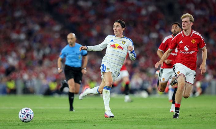 Manchester United, ManU vs Leeds United, Croke Park, Dublin 12 8 2026 Harry Wilson of Leeds Harry Wilson 12 8 2026  Copyright: xx RB1_4941