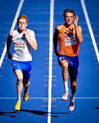 European Athletics Championships Birmingham 2026 - day 3 BIRMINGHAM, ENGLAND - AUGUST 12 : Tesselaar Jeff (NED) in action during the 100m decathlon on day 3 of the Birmingham 2026 European Athletics Championships on August 12, 2026 in Birmingham, England, 12 08 2026  Copyright: xTomasxSiskx