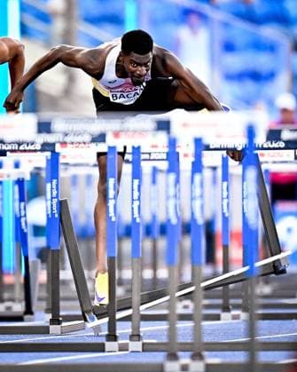 European Athletics Championships Birmingham 2026 - day 3 BIRMINGHAM, ENGLAND - AUGUST 12 : Bacari Elie (BEL) in action during the 110m hurdles semi-final on day 3 of the Birmingham 2026 European Athletics Championships on August 12, 2026 in Birmingham, England, 12 08 2026  Copyright: xTomasxSiskx