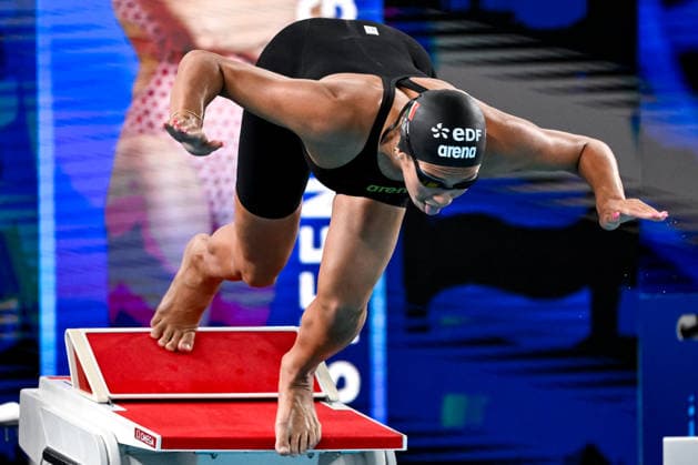 Bianca Nannucci of Italy competes in the swimming 200m Freestyle Women Semifinal during the European Aquatics Championships at the Olympic Aquatic Center in Paris (France), August 12, 2026. Andrea Masini Deepbluemedia Insidefoto