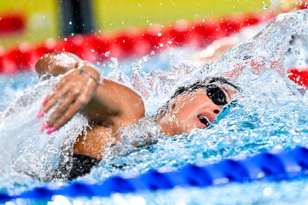 Bianca Nannucci of Italy competes in the swimming 200m Freestyle Women Semifinal during the European Aquatics Championships at the Olympic Aquatic Center in Paris (France), August 12, 2026. Andrea Masini Deepbluemedia Insidefoto