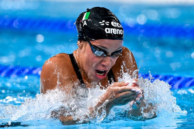 Anna Pirovano of Italy competes in the swimming 400m Individual Medley Women Final during the European Aquatics Championships at the Olympic Aquatic Center in Paris (France), August 12, 2026. Andrea Masini Deepbluemedia Insidefoto