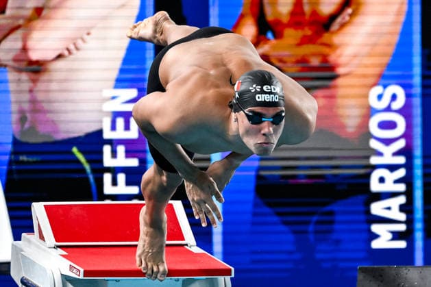 Luca De Tullio of Italy competes in the swimming 800m Freestyle Men Final during the European Aquatics Championships at the Olympic Aquatic Center in Paris (France), August 12, 2026. Andrea Masini Deepbluemedia Insidefoto