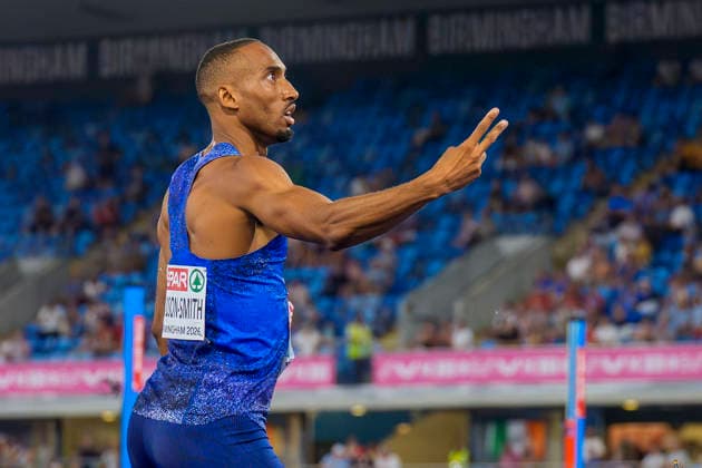 BIRMINGHAM, GREAT BRITAIN - AUGUST 12, 2026 : European Champion over 400m: Matthew HUDSON-SMITH (GBR Great Britain) during the European Athletics Championships at Alexander Stadium on August 12, 2026 in Birmingham, Great Britain. Great Britain Copyright: xLeahxKohringx
