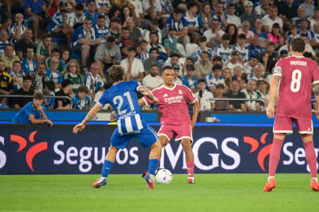 ESP: friendly match Deportivo Alaves v Real Madrid Trent Alexander-Arnold of Real Madrid during preseason friendly match between Deportivo Alaves v Real Madrid CF played at Abanca-Riazor Stadium, La Coruna on August 12, 2026 in Spain La Coruna Spain *** ESP Friendly Match: Deportivo Alavés vs. Real Madrid — Trent Alexander-Arnold of Real Madrid during a preseason friendly match between Deportivo Alavés and Real Madrid CF played at Abanca Riazor Stadium in La Coruna, Spain, on August 12, 2026 Copyright: xAgenciaxLOFx