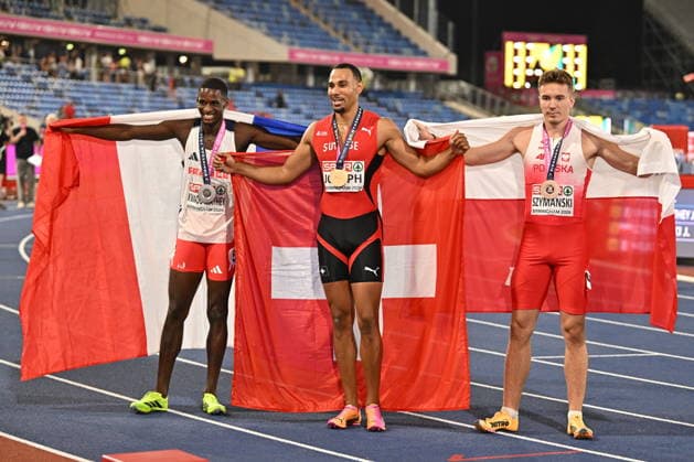 2026.08.12 Birmingham Lekkoatletyka Mistrzostwa Europy N z Just Kwaou-Mathey Jason Joseph Jakub Szymanski Foto Michal Laudy PressFocus 2026.08.12 Birmingham Athletics European Athletics Championships Just Kwaou-Mathey Jason Joseph Jakub Szymanski Credit: Michal Laudy PressFocus NEWSPIX.PL --- newspix.pl POLAND OUT! 