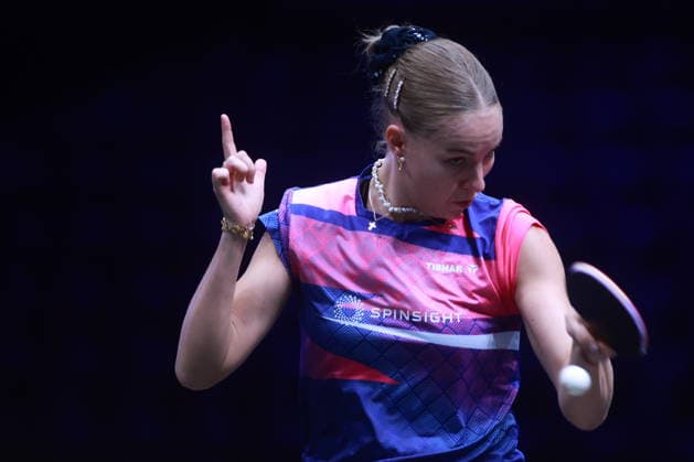 2026 WTT Europe Smash - Sweden - Main Draw - Day 3 Annett Kaufmann of Germany competes against Zhu Yuling of Macau during the Women s Singles Round of 64 at the 2026 Europe Smash at the Malmo Arena in Malmo, Sweden, on August 11, 2026. Malmo Sweden  Copyright: xRemyxGrosx originalFilename:gros-europesm260812_npH2I.jpg