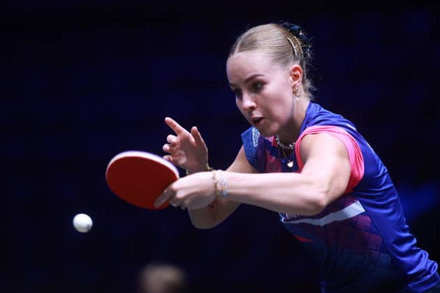 2026 WTT Europe Smash - Sweden - Main Draw - Day 3 Annett Kaufmann of Germany competes against Zhu Yuling of Macau during the Women s Singles Round of 64 at the 2026 Europe Smash at the Malmo Arena in Malmo, Sweden, on August 11, 2026. Malmo Sweden  Copyright: xRemyxGrosx originalFilename:gros-europesm260812_npPwl.jpg