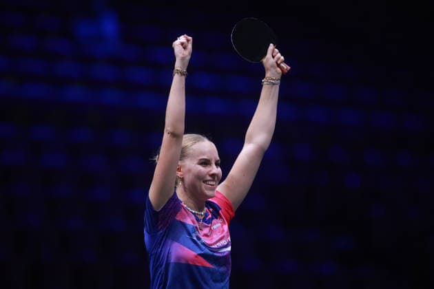 2026 WTT Europe Smash - Sweden - Main Draw - Day 3 Annett Kaufmann of Germany competes against Zhu Yuling of Macau during the Women s Singles Round of 64 at the 2026 Europe Smash at the Malmo Arena in Malmo, Sweden, on August 11, 2026. Malmo Sweden  Copyright: xRemyxGrosx originalFilename:gros-europesm260812_npm4a.jpg