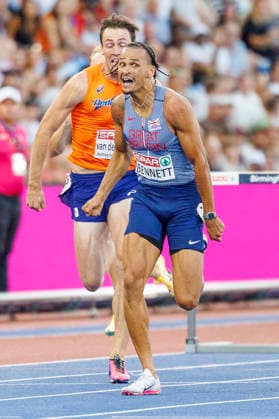 BIRMINGHAM, GREAT BRITAIN - AUGUST 12, 2026: Samuel BENNETT (GBR Great Britain) competing during the European Athletics Championships at Alexander Stadium on August 12, 2026 in Birmingham, Great Britain. Great Britain Copyright: xAxelxKohringx