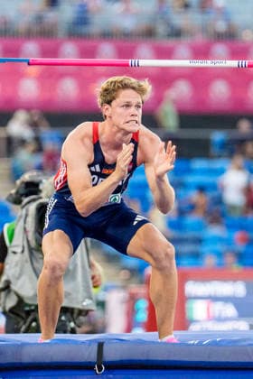 BIRMINGHAM, GREAT BRITAIN - AUGUST 12, 2026 : Sander SKOTHEIM (NOR Norway) competing in the high jump in the decathlon during the European Athletics Championships at Alexander Stadium on August 12, 2026 in Birmingham, Great Britain. Great Britain Copyright: xLeahxKohringx