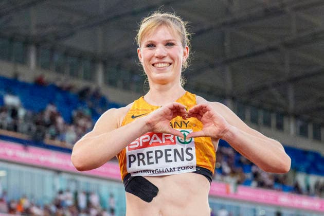 BIRMINGHAM, GREAT BRITAIN - AUGUST 12, 2026 : Talea PREPENS (GER Germany) competing in the 200m during the European Athletics Championships at Alexander Stadium on August 12, 2026 in Birmingham, Great Britain. Great Britain Copyright: xLeahxKohringx