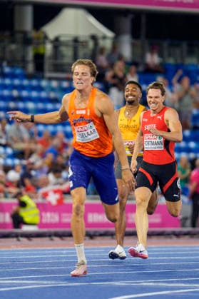 BIRMINGHAM, GREAT BRITAIN - AUGUST 12, 2026 : Nino PORTMANN (SUI Switzerland) competing in the 400m in the decathlon during the European Athletics Championships at Alexander Stadium on August 12, 2026 in Birmingham, Great Britain. Great Britain Copyright: xLeahxKohringx