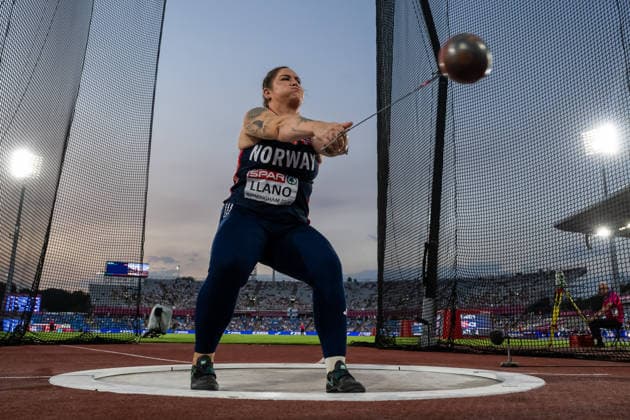 260812 Beatrice Nedberge Llano of Norway competes in women™s hammer throw final during day 3 of the 2026 European Athletics Championships on August 12, 2026 in Birmingham. Photo: Mathias Bergeld BILDBYRAN kod MB MT1066 friidrott athletics friidrett friidrotts-em em friidretts-em 2026 european athletics championships 3 bbeng final hammer throw slegge slägga *** August 12, 2026: Beatrice Nedberge Llano of Norway competes in the women’s hammer throw final during Day 3 of the 2026 European Athletics Championships on August 12, 2026 in Birmingham. Photo by Mathias Bergeld. BILDBYRAN code MB MT1066. track and field, athletics, friidrett, friidrotts EM, 2026 European Athletics Championships, Day 3, women’s hammer throw final, slegge, slägga  Copyright: MATHIASxBERGELD BB260812MB153