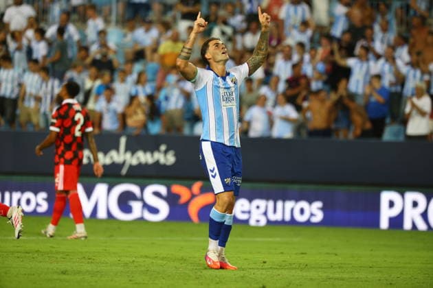 ESP: preseason Malaga CF v Fulham FC Eneko Jauregi of Malaga scores goal during preseason friendly match Trophy Costa del Sol between Malaga CF v Fulham FC played at La Rosaleda Stadium, Malaga on August 12, 2026 in Spain Spain Futbol *** Malaga CF vs. Fulham FC Preseason Match: Eneko Jauregi of Malaga scores a goal during the Costa del Sol Trophy preseason friendly between Malaga CF and Fulham FC, played at La Rosaleda Stadium in Malaga on August 12, 2026, in Spain. Spanish Soccer Copyright: xAgenciaxLOFx