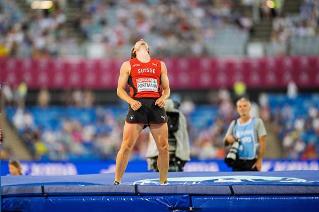 BIRMINGHAM, UNITED KINGDOM - AUGUST 12: Nino Portmann of Switzerland competes in the Men s Decathlon during the European Athletics Championships at Alexander Stadium on August 12, 2026 in Birmingham, United Kingdom. England United Kingdom Copyright: xBEAUTIFULxSPORTS TobiasxLacknerx