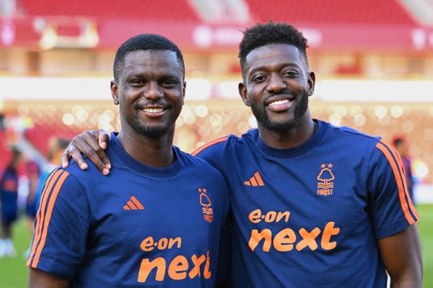 Nottingham Forest v Bayer 04 Leverkusen - Pre-Season Friendly Ousmane Diomande of Nottingham Forest (L) and Ibrahim Sangare of Nottingham Forest (R) during the Pre-season Friendly match between Nottingham Forest and Bayer Leverkusen at the City Ground, Nottingham. Nottingham Nottinghamshire United Kingdom  Copyright: xMIxNewsx originalFilename:fletcher-nottingh260812_npP60.jpg