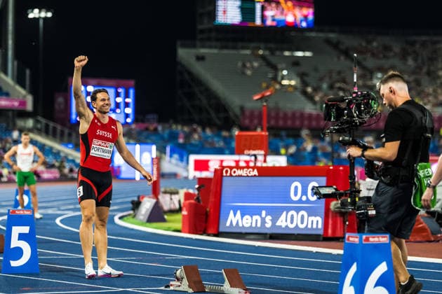 European Athletics Championships; Birmingham, 12.08.2026 BIRMINGHAM, UNITED KINGDOM - AUGUST 12: Nino Portmann (Switzerland) before the 400 m of the mens decathlon on August 12, 2026 in Birmingham, United Kingdom. *** European Athletics Championships, Birmingham, August 12, 2026 BIRMINGHAM, UNITED KINGDOM AUGUST 12 Nino Portmann of Switzerland before the 400-meter race in the men s decathlon on August 12, 2026, in Birmingham, United Kingdom Copyright: xBEAUTIFULxSPORTS UlfxSchillerx