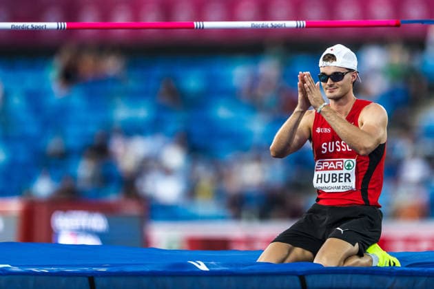 European Athletics Championships; Birmingham, 12.08.2026 BIRMINGHAM, UNITED KINGDOM - AUGUST 12: Andrin Huber (Switzerland) in the high jump of the mens decathlon on August 12, 2026 in Birmingham, United Kingdom. *** European Athletics Championships, Birmingham, August 12, 2026 BIRMINGHAM, UNITED KINGDOM AUGUST 12 Andrin Huber of Switzerland in the high jump event of the men s decathlon on August 12, 2026, in Birmingham, United Kingdom Copyright: xBEAUTIFULxSPORTS UlfxSchillerx
