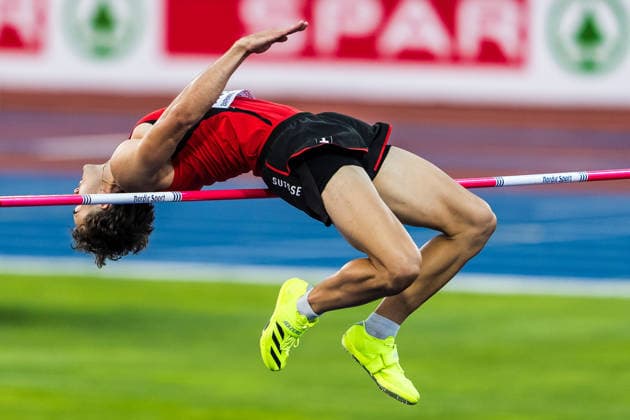 European Athletics Championships; Birmingham, 12.08.2026 BIRMINGHAM, UNITED KINGDOM - AUGUST 12: Andrin Huber (Switzerland) competes in the high jump of the mens decathlon on August 12, 2026 in Birmingham, United Kingdom. *** European Athletics Championships, Birmingham, August 12, 2026 BIRMINGHAM, UNITED KINGDOM AUGUST 12 Andrin Huber of Switzerland competes in the high jump of the men s decathlon on August 12, 2026, in Birmingham, United Kingdom Copyright: xBEAUTIFULxSPORTS UlfxSchillerx