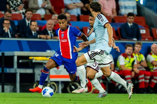 Desire Doue seen during the UEFA Super Cup 2026 match between Paris Saint-Germain and Aston Villa (Kazimierz Koper Ball Raw Images) Salzburg Red Bull Arena Austria Copyright: xKazimierzxKoperx KAZ_PSGvAST_909