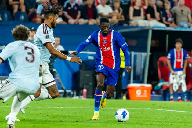 Ousmane Dembele seen during the UEFA Super Cup 2026 match between Paris Saint-Germain and Aston Villa (Kazimierz Koper Ball Raw Images) Salzburg Red Bull Arena Austria Copyright: xKazimierzxKoperx KAZ_PSGvAST_934