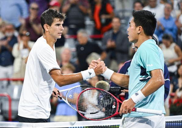 ATP, Tennis Herren Masters 1000 Canada semifinals Rafael Jodar (L) of Spain and Brandon Nakashima of the United States shake hands following their ATP Masters 1000 Canada semifinal match in Montreal, Canada, 12 August 2026. MONTREAL QUEBEC Canada  Copyright: xGRAHAMxHUGHESx
