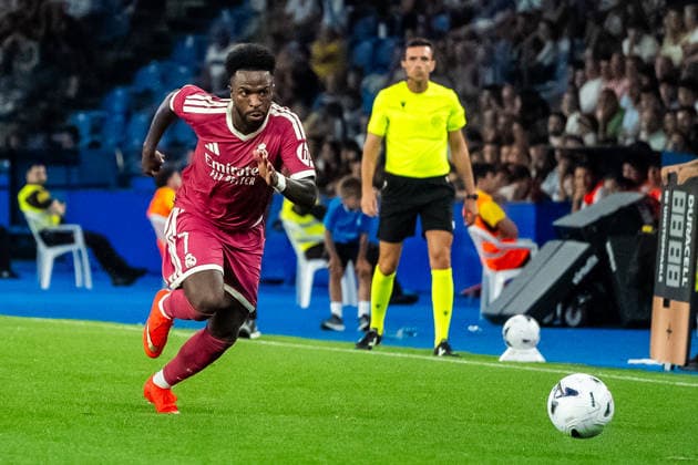Vinicius Junior seen during the friendly match between Deportivocla Coruna and Real Madrid friendly match (Marta Lopez Ball Raw Images) La Coruna ABANCA-RIAZOR Spain Copyright: xMartaxLopezx martalopez_PSGvAST_1000