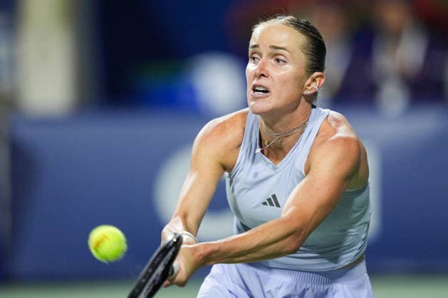 National Bank Open 2026 - Day 12 TORONTO, CANADA - AUGUST 12 : Elina Svitolina of Ukraine in action against Iga Swiatek of Poland in semi-finals round match during day 12 of WTA, Tennis Damen 1000 National Bank Open in Toronto, Ontario, Canada on August 12, 2026. Mert Alper Dervis Anadolu Ontario Canada. Editorial use only. Please get in touch for any other usage.  Copyright: x2026xAnadoluxMertxAlperxDervisx