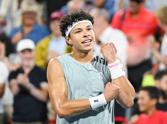 ATP, Tennis Herren Masters 1000 Canada semifinals Ben Shelton of the United States reacts following his win over Learner Tien of the United States at the ATP Masters 1000 Canada semifinals in Montreal, Canada, 12 August 2026. MONTREAL QUEBEC Canada  Copyright: xGRAHAMxHUGHESx