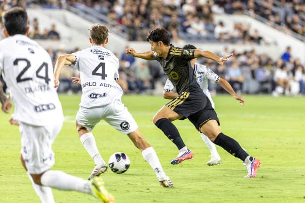 August 12, 2026, Los Angeles, California, USA: Los Angeles FC forward Heung Min Son (7) in actions against the Club Quero taro during a Leagues Club soccer match on Wednesday, Aug. 12, 2026 in Los Angeles. Los Angeles USA - ZUMAc68_ 20260812_zaf_c68_009 Copyright: xRingoxChiux