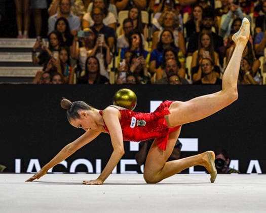 August 12, 2026, Frankfurt, Hesse, Germany: German gymnast and defending Olympic champion DARJA VARFOLOMEEV competes in the 42nd Rhythmic gymnastics, Rhythmische Sportgymnastik, RSG World Championships qualifiers in the Festhalle in Frankfurt, Hesse, Germany on Wednesday, August 12, 2026. 2026 Rhythmic Gymnastics World Championships Qualifying  - ZUMAd168 20260812_zsp_d168_040 Copyright: xKaixDambachx