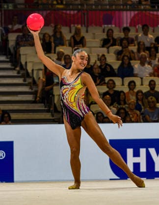 August 12, 2026, Frankfurt, Hesse, Germany: Spanish gymnast DANIELA PICO competes in the 42nd Rhythmic gymnastics, Rhythmische Sportgymnastik, RSG World Championships qualifiers in the Festhalle in Frankfurt, Hesse, Germany on Wednesday, August 12, 2026. 2026 Rhythmic Gymnastics World Championships Qualifying  - ZUMAd168 20260812_zsp_d168_059 Copyright: xKaixDambachx