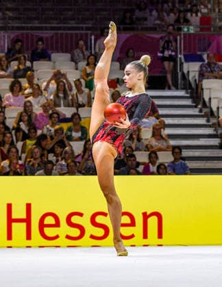 August 12, 2026, Frankfurt, Hesse, Germany: Finnish gymnast EMMI PIIROINEN competes in the 42nd Rhythmic gymnastics, Rhythmische Sportgymnastik, RSG World Championships qualifiers in the Festhalle in Frankfurt, Hesse, Germany on Wednesday, August 12, 2026. 2026 Rhythmic Gymnastics World Championships Qualifying  - ZUMAd168 20260812_zsp_d168_101 Copyright: xKaixDambachx
