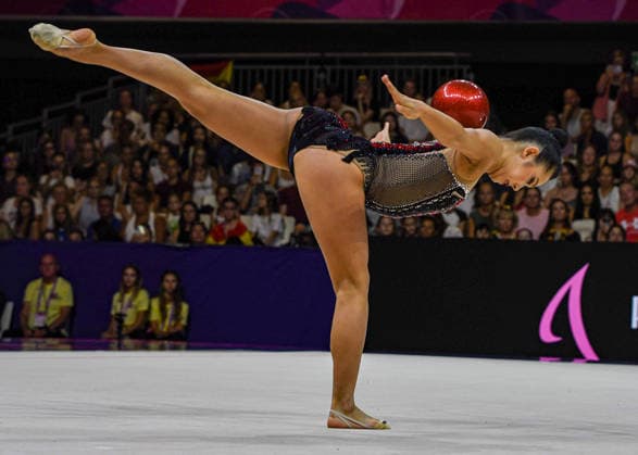 August 12, 2026, Frankfurt, Hesse, Germany: American gymnast RIN KEYS competes in the 42nd Rhythmic gymnastics, Rhythmische Sportgymnastik, RSG World Championships qualifiers in the Festhalle in Frankfurt, Hesse, Germany on Wednesday, August 12, 2026. 2026 Rhythmic Gymnastics World Championships Qualifying  - ZUMAd168 20260812_zsp_d168_127 Copyright: xKaixDambachx