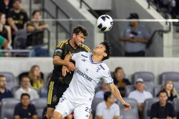 August 12, 2026, Los Angeles, California, USA: Club Quero taro midfielder Waldo Madrid (29) and Los Angeles FC defender Yevhen Cheberko (23) vie for the ball during a Leagues Club soccer match on Wednesday, Aug. 12, 2026 in Los Angeles. Leagues Club 2026: LAFC 5: 4 Club Quero Taro  - ZUMAc68_ 20260812_zaf_c68_024 Copyright: xRingoxChiux