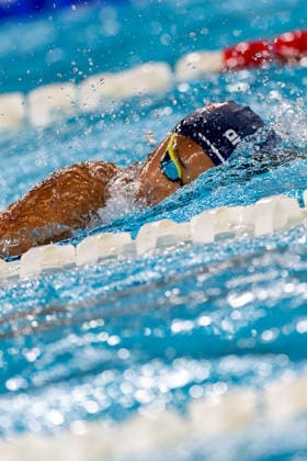 SWIMMING - EAC 2026 PARIS,FRANCE,13.AUG.26 - SWIMMING - European Aquatics Championships Paris 2026, warm up. Image shows Nida Omid (AUT).  GEPAxpictures xPhilippxBrem