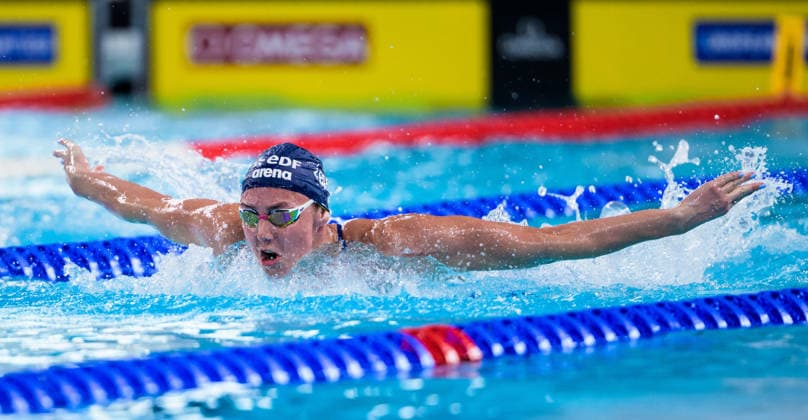 260813 Sara Junevik of Sweden competes in women™s 100 meters butterfly swimming heats during day 14 of the 2026 European Aquatics Championships on August 13, 2026 in Saint-Denis. Photo: Joel Marklund BILDBYRAN kod JM JM0841 bbeng simning swimming svomming 2026 european aquatics championships em dam Sverige Sweden *** August 13, 2026: Sara Junevik of Sweden competes in the women’s 100-meter butterfly swimming heats during Day 14 of the 2026 European Aquatics Championships on August 13, 2026 in Saint-Denis. Photo by Joel Marklund. BILDBYRAN code JM JM0841 bbeng swimming 2026 European Aquatics Championships EMA women Sweden  Copyright: JOELxMARKLUND BB260813JM020