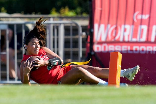 Ximena Cuate Cuate Romero (Mexico) in action during the Women s 2026 IFAF Flag Football World Championships group stage match between Mexico v Germany at Flag Football Complex Dusseldorf-Garath on August 13, 2026 in Dusseldorf, Germany. (Photo by Alex Gottschalk DeFodi Images) - *** Ximena Cuate Cuate Romero of Mexico in action during the group stage match of the 2026 IFAF Women’s Flag Football World Championships between Mexico and Germany at the Flag Football Complex Düsseldorf-Garath on August 13, 2026, in Düsseldorf, Germany. Photo by Alex Gottschalk, DeFodi Images