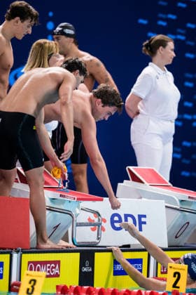 260813 Ludvig Bartolek, Robin Hanson, Elias Persson and Charlie Skoglund Macmillan of Sweden after competing in men™s 4x100 meters freestyle swimming heats during day 14 of the 2026 European Aquatics Championships on August 13, 2026 in Saint-Denis. Photo: Joel Marklund BILDBYRAN kod JM JM0841 bbeng simning swimming svomming 2026 european aquatics championships em Sverige Sweden *** August 13, 2026: Ludvig Bartolek, Robin Hanson, Elias Persson, and Charlie Skoglund of Macmillan of Sweden after competing in the men’s 4x100-meter freestyle swimming heats on Day 14 of the 2026 European Aquatics Championships on August 13, 2026 in Saint Denis. Photo by Joel Marklund. BILDBYRAN code JM JM0841 bbeng swimming 2026 European Aquatics Championships EM Sweden  Copyright: JOELxMARKLUND BB260813JM062